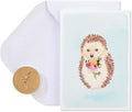 Blank Cards with Envelopes, Hedgehog with Flower (14-Count)