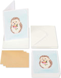 Blank Cards with Envelopes, Hedgehog with Flower (14-Count)