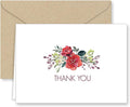 Christmas Greenery Thank You Note Cards and Envelopes - 25 pack