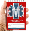 EMT Vital Statistics Notepad - 6 Pack Vitals Notebook For First Responder Note Pad, Medical Paramedic Gear And Supplies. Perfect EMS/EMT Gifts