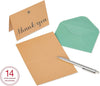 Thank You Cards with Envelopes, Kraft with Flower (14-Count)