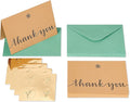 Thank You Cards with Envelopes, Kraft with Flower (14-Count)