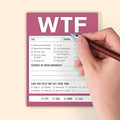 WTF Notes Nifty Note Checklist Memo Pad, 50 Sheets